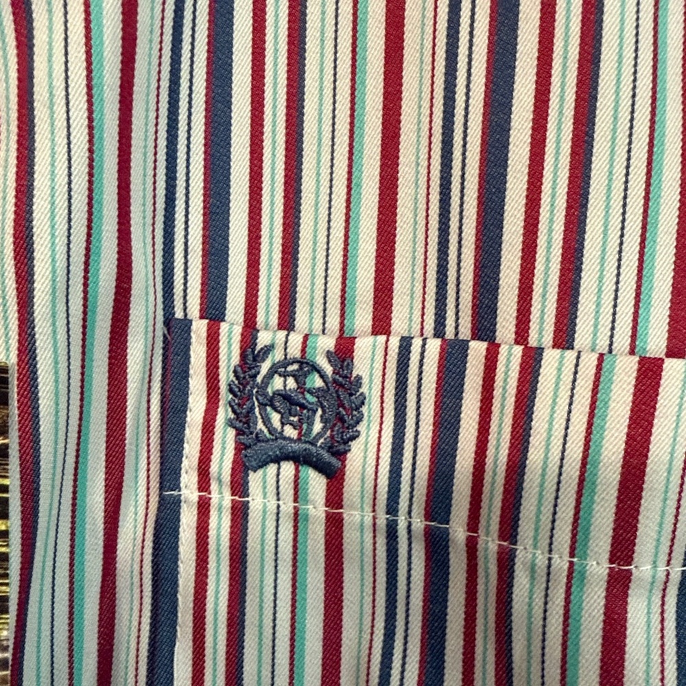 NWT Cinch Tencel Women's Striped Button-Up Shirt - Red, Blue, White - Picture 10 of 16